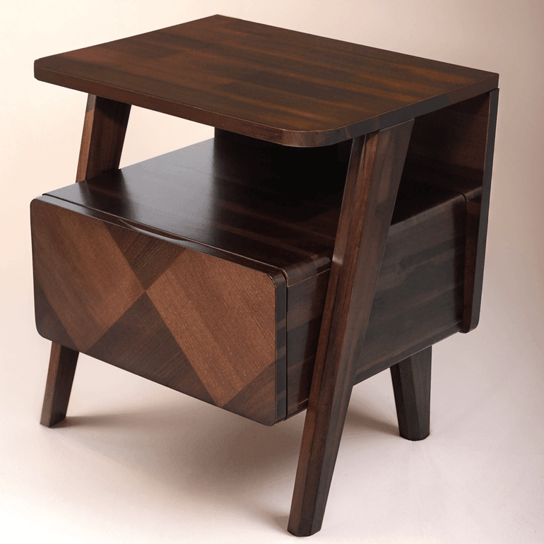 Rum Nightstand with drawer - www.Shopthatapp.com