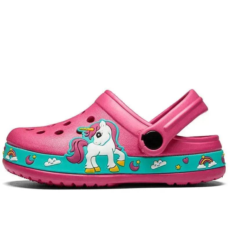 2-6y Kids Summer Boys Girls Sandals Flat Heel Cartoon Soft Bottom Beach Slippers Children Garden Shoes - www.Shopthatapp.com