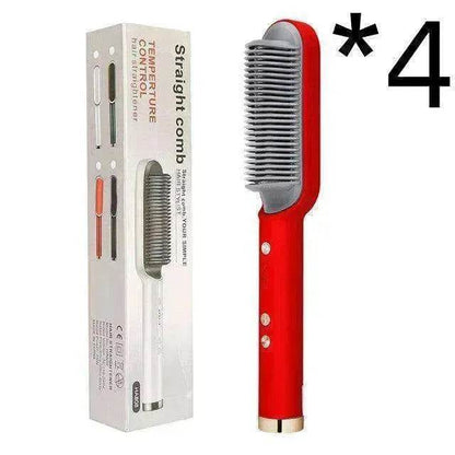 2-In-1 Hair Straightener Hot Comb - Dual-Use Rotating Electric Brush