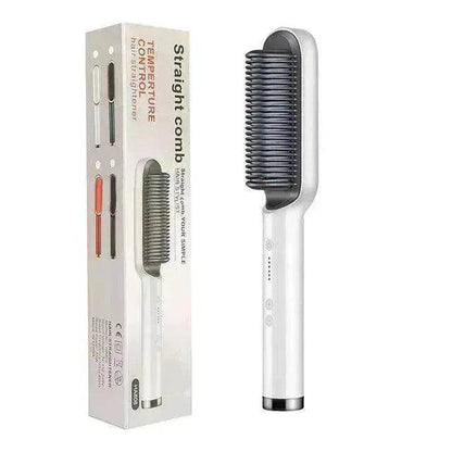 2-In-1 Hair Straightener Hot Comb - Dual-Use Rotating Electric Brush