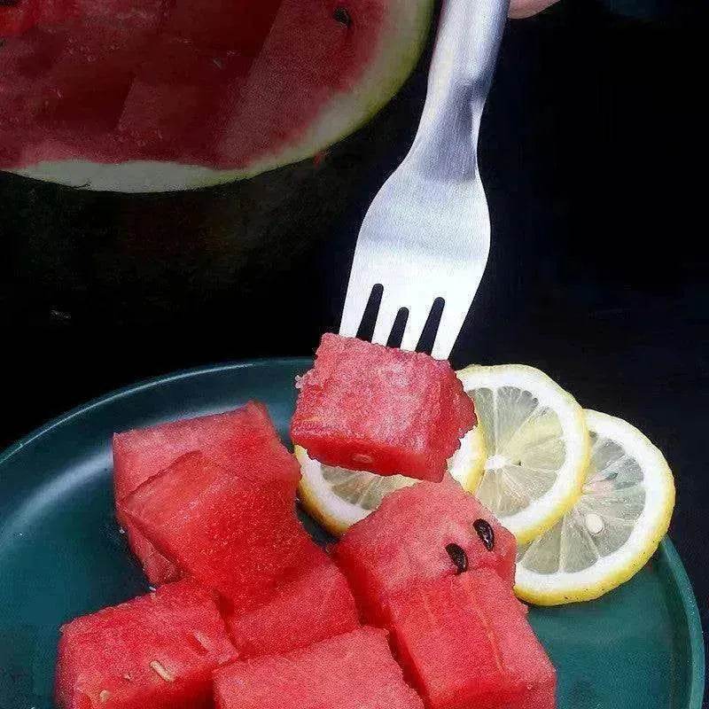 2 In 1  Slicer Multi purpose Stainless Steel Watermelon Fork - www.Shopthatapp.com