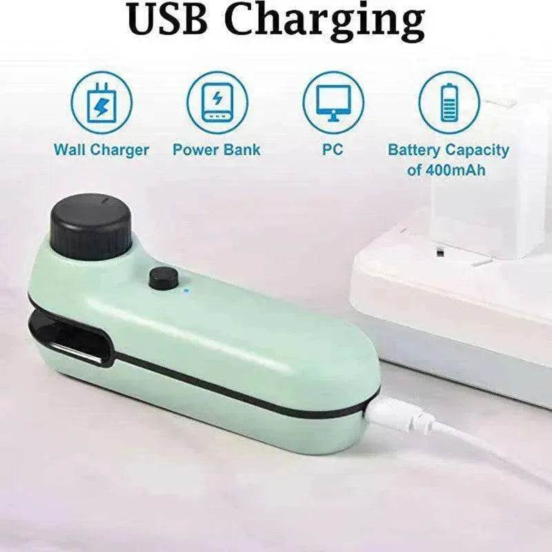 2-in-1 Mini Bag Sealer & Cutter: Rechargeable Heat Seal - www.Shopthatapp.com #