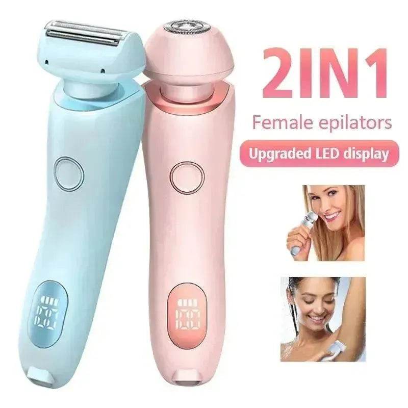 2 In 1 best epilator for women USB Rechargeable smooth glide Hair Remover Electric Shaver - www.Shopthatapp.com
