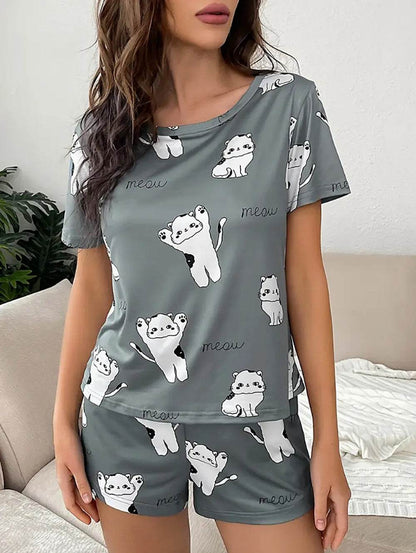 2 piece Pyjamas set women Night sleepwear and Loungewear - www.Shopthatapp.com #