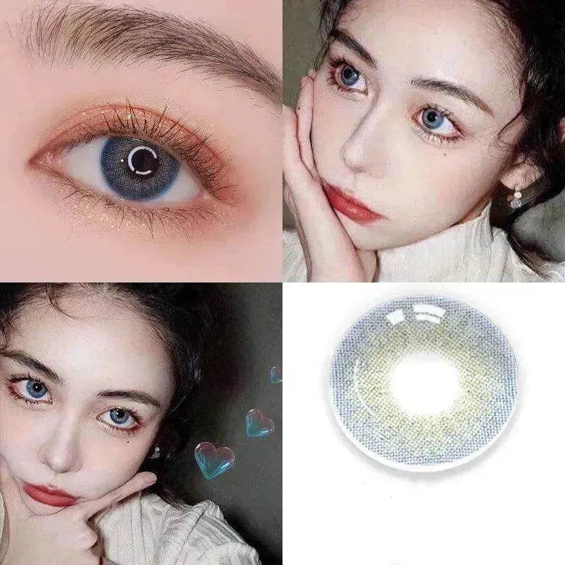 2 pieces Annual throw Russian girl blue color contacts lenses - www.Shopthatapp.com
