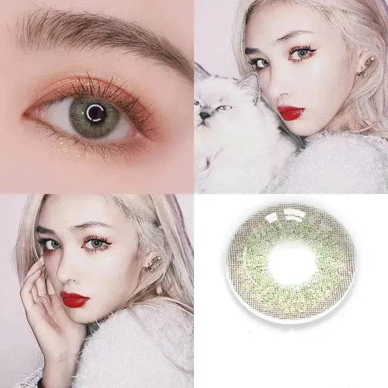 2 pieces Annual throw Russian girl blue color contacts lenses - www.Shopthatapp.com