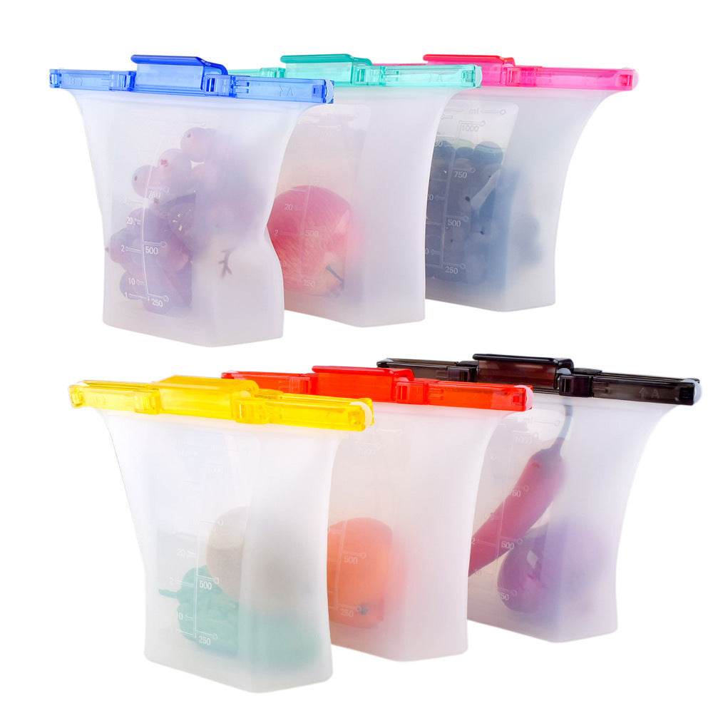 10pcs Kitchen Refrigerator Silicone Food Storage Bag - www.Shopthatapp.com