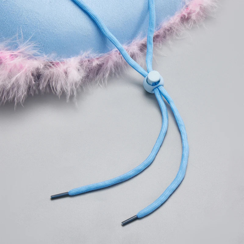 2024 Fashion Women´s Party Hats Cowboy Hat Adult Solid Color Furry Trim Wide Brim Hat Female Cap for Dating Party - www.Shopthatapp.com #