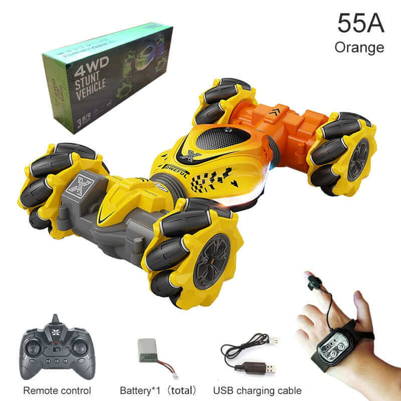 2024 New 4WD RC Stunt Car - Watch Gesture Control, 360° Rotation - Kids Toy Gift - www.Shopthatapp.com #