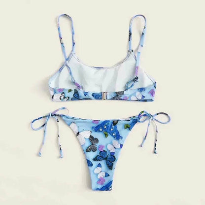2025 Summer Vibe Flowers Print  Charming Bikini for Beach Swimming Fashion Push Up Swimsuit Womens Clothing - www.Shopthatapp.com