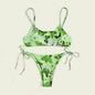 2025 Summer Vibe Flowers Print  Charming Bikini for Beach Swimming Fashion Push Up Swimsuit Womens Clothing - www.Shopthatapp.com