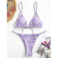 2025 Summer Vibe Flowers Print  Charming Bikini for Beach Swimming Fashion Push Up Swimsuit Womens Clothing - www.Shopthatapp.com