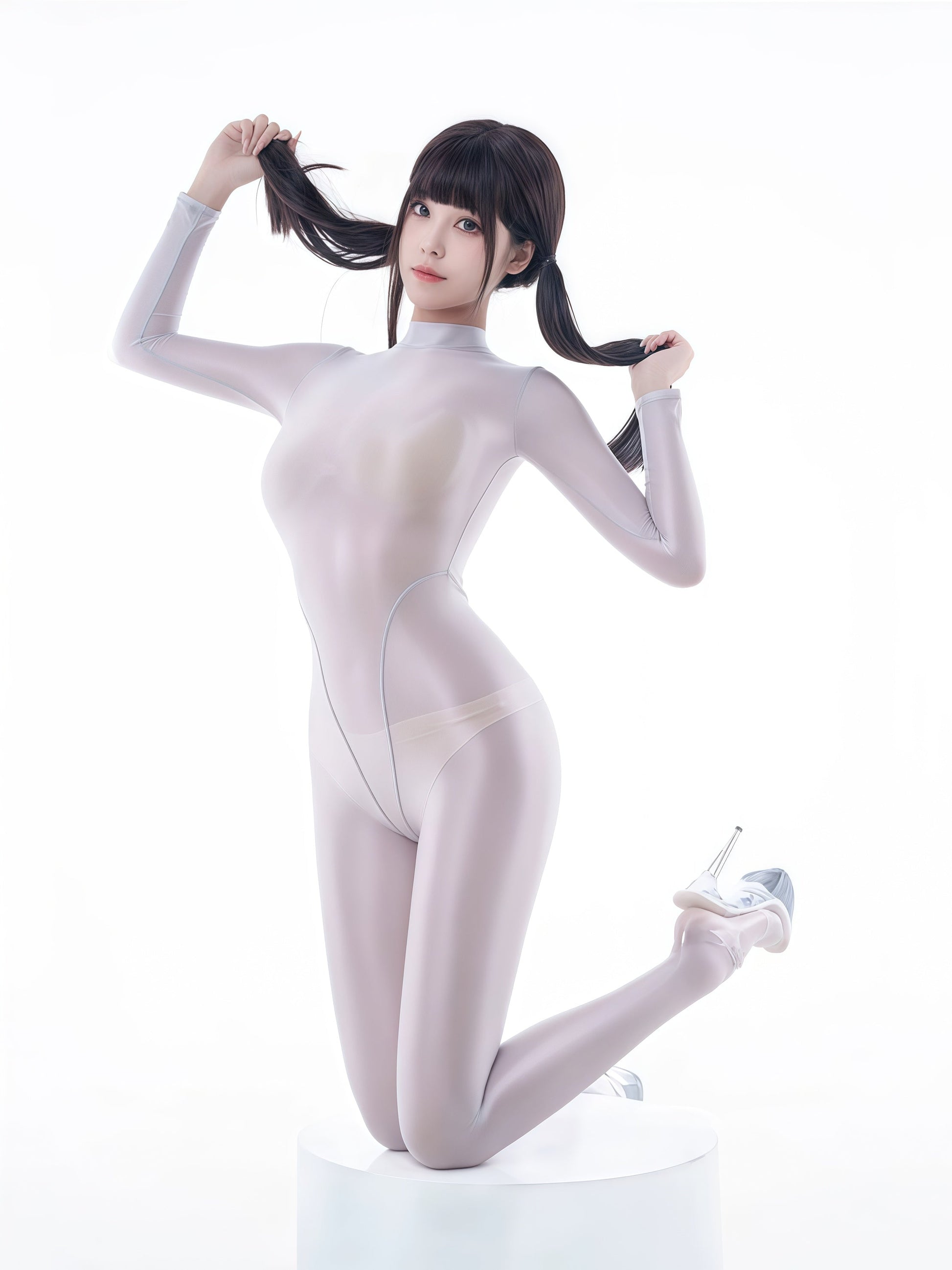 Spandex Nylon See Through Sheer Full Bodysuit Zentai Shinny Cosplay Suit - www.Shopthatapp.com