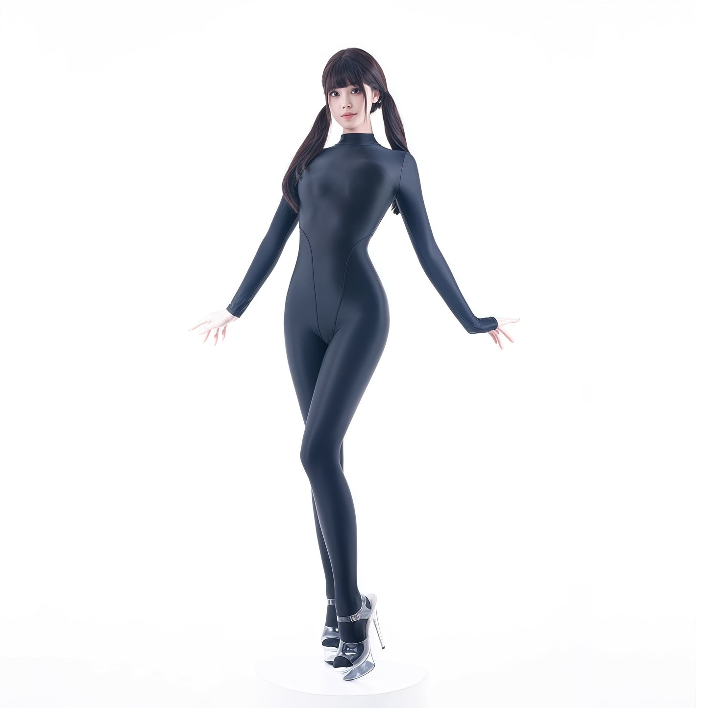 Spandex Nylon See Through Sheer Full Bodysuit Zentai Shinny Cosplay Suit - www.Shopthatapp.com