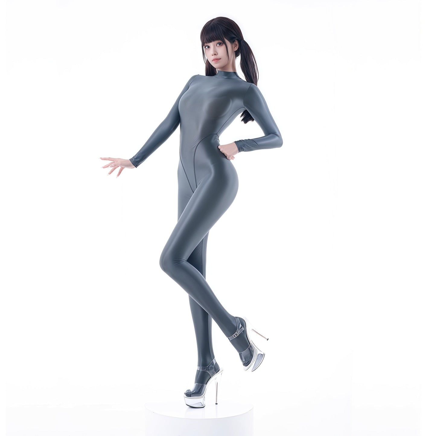 Spandex Nylon See Through Sheer Full Bodysuit Zentai Shinny Cosplay Suit - www.Shopthatapp.com