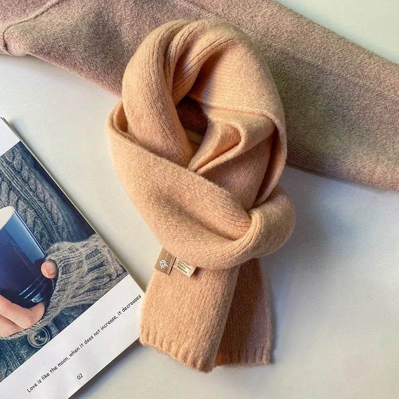 Women's Sweet Version Fleece Solid Scarf Autumn And Winter - www.Shopthatapp.com