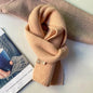 Women's Sweet Version Fleece Solid Scarf Autumn And Winter - www.Shopthatapp.com
