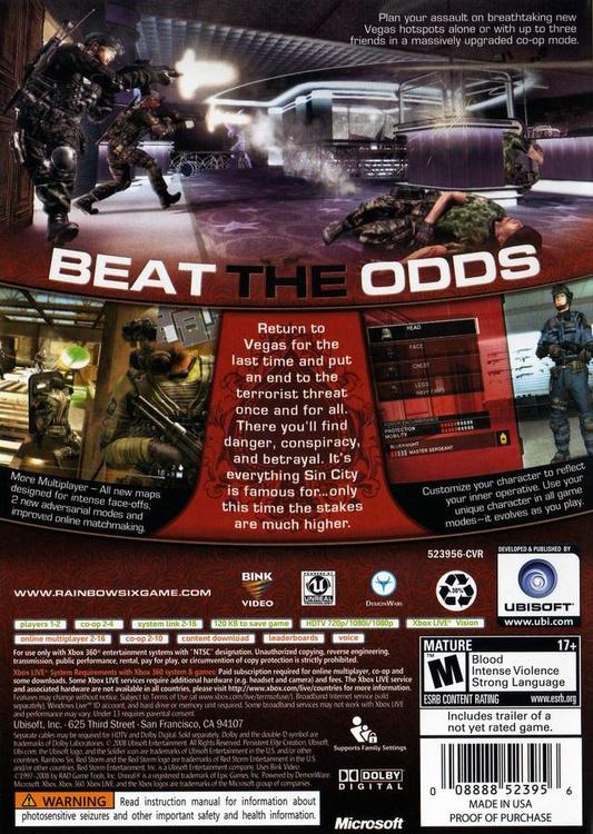 Tom Clancy's Rainbow Six: Vegas 2 [Platinum Hits] (usagé) - www.Shopthatapp.com