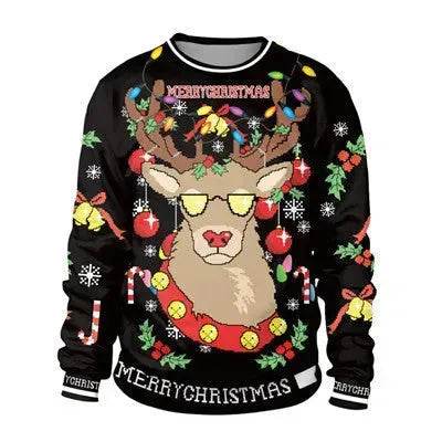 Ugly Christmas Sweater For gift Santa Deer Elf Funny Pullover - www.Shopthatapp.com