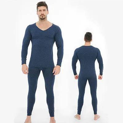 Winter Men's Sleepwear Loungewear Cashmere Long John set - www.Shopthatapp.com