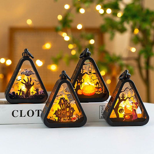 Halloween Decorations Portable Pumpkin Lamp Layout Props - www.Shopthatapp.com