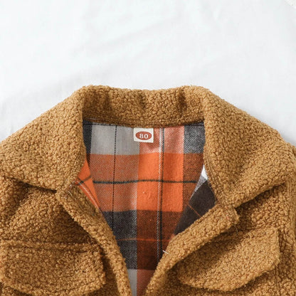Autumn New Plush Plaid Reversible Coat - www.Shopthatapp.com