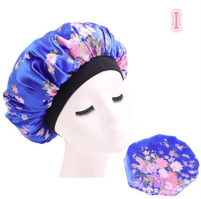 Beauty print Satin Silk Hair Bonnet for sleeping - www.Shopthatapp.com