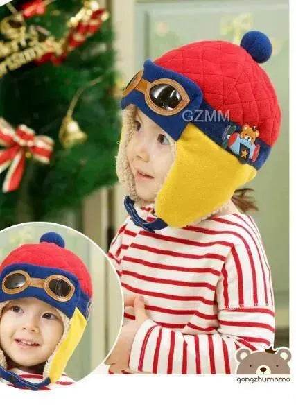 Baby and Toddler Winter hat Hooded Winter Pilot  Beanie Warm baby cap - www.Shopthatapp.com