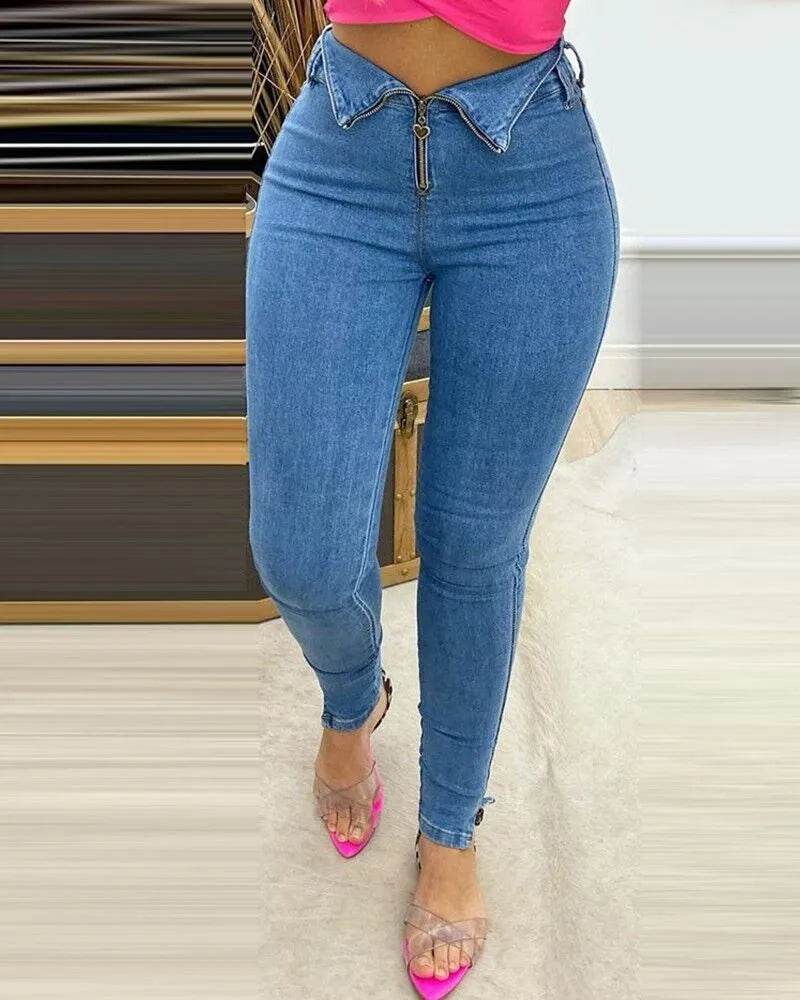 Fashion casual jeans with jeans - www.Shopthatapp.com