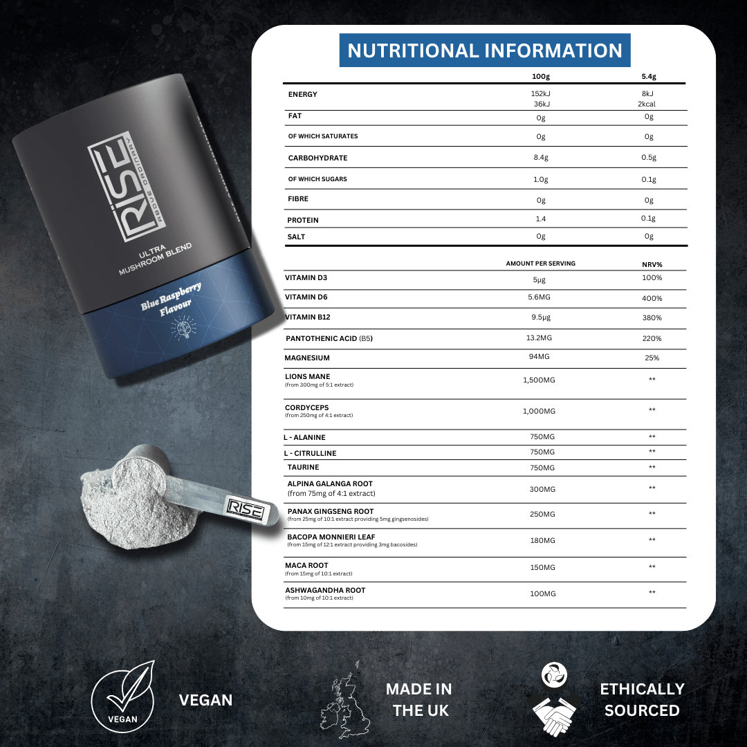 ULTRA MUSHROOM BLEND BLUE RASPBERRY FLAVOUR - www.Shopthatapp.com