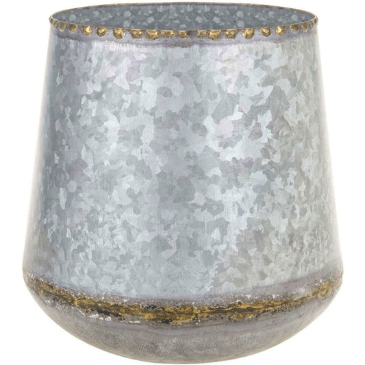 20% Off, Norris Vintage Planter, Light Galvanized-Home decor-www.Shopthatapp.com-iDekor8
