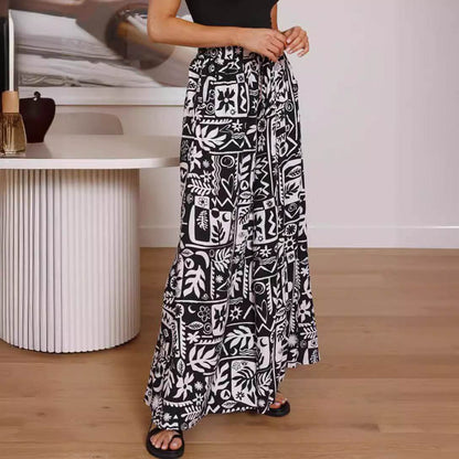 Printed Comfortable Casual High Waist  Wide-leg Floral Palazzo Trousers women - www.Shopthatapp.com