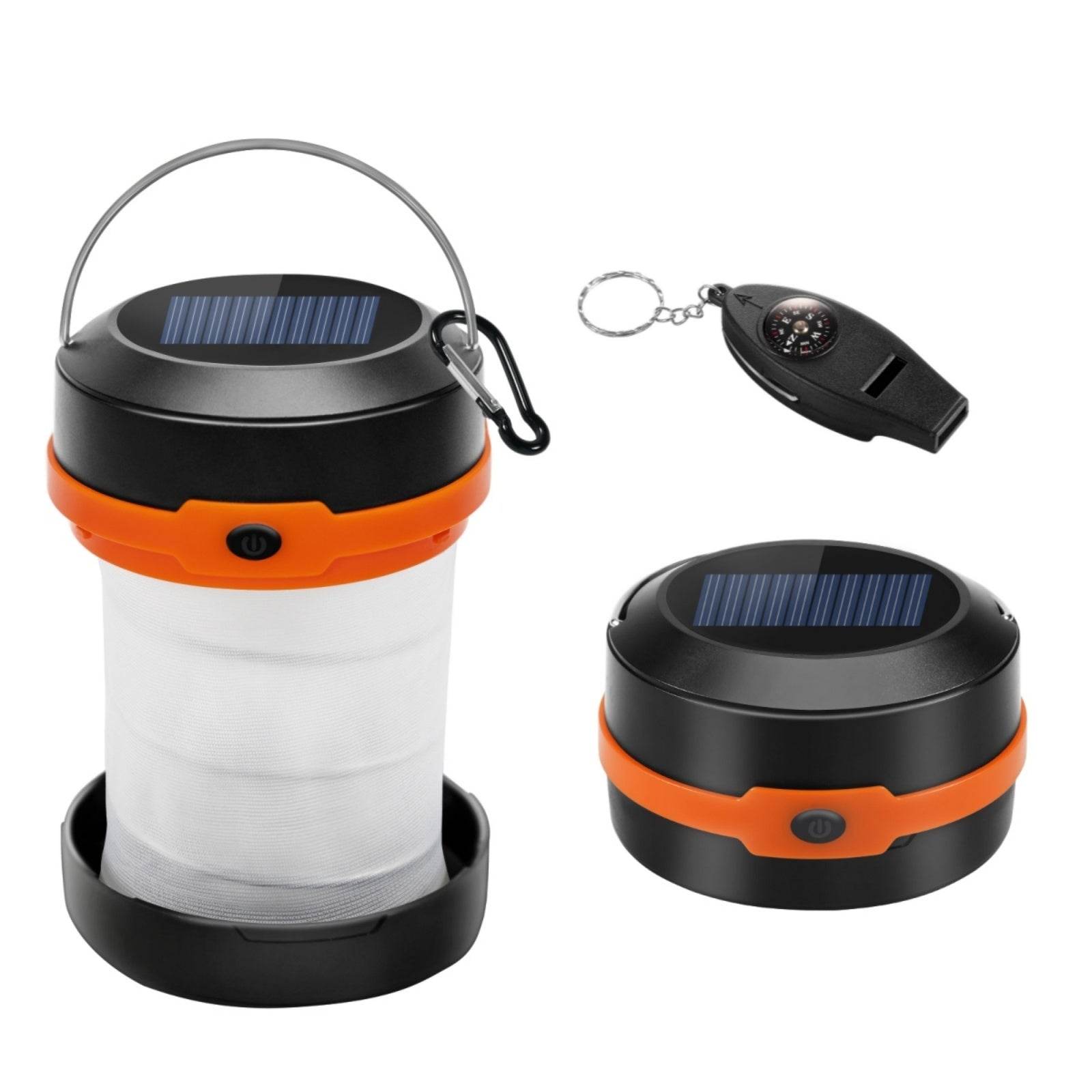 Wanjo Collapsible LED Solar Camping Lights With Free Multifunctional Whistle, Rechargeable Camping Latern, Portable Outdoor Gear For Camping Travel Fishing - www.Shopthatapp.com