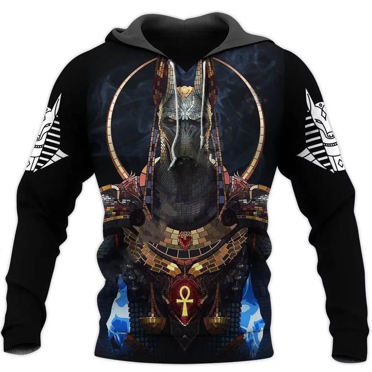 Men's Gothic Printed Street Fashion Classic Hoodie Pullover - www.Shopthatapp.com