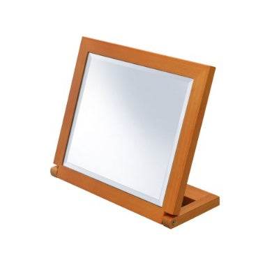 8 Tall Polyresin Adjustable Make-Up Mirror, Walnut Finish - www.Shopthatapp.com