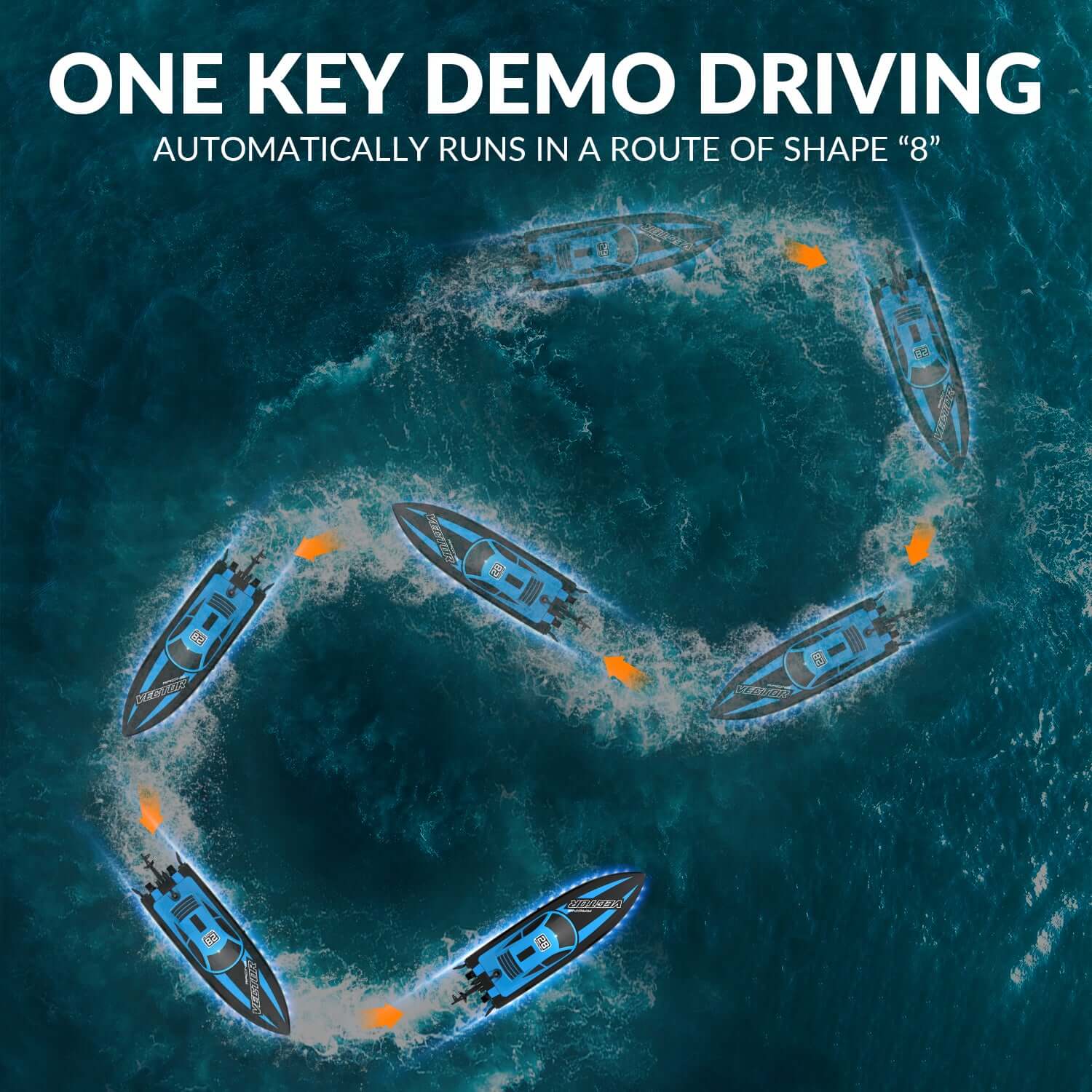 20mph RC Boat with LED Lights for Pools and Lakes - Fast and Fun! - www.Shopthatapp.com #