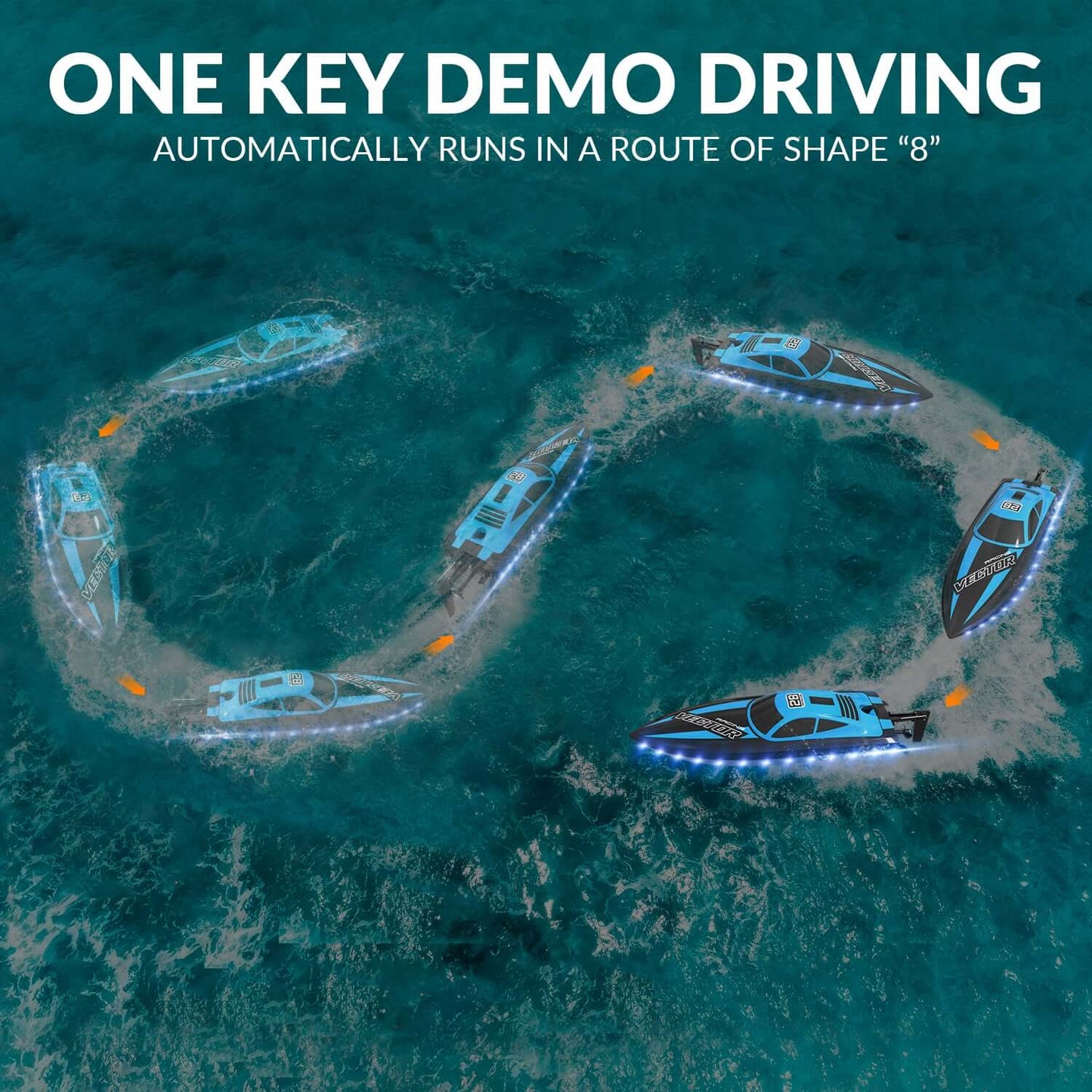 20mph RC Boat with LED Lights for Pools and Lakes - Fast and Fun! - www.Shopthatapp.com #