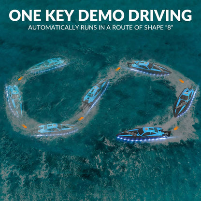 20mph RC Boat with LED Lights for Pools and Lakes - Fast and Fun! - www.Shopthatapp.com #