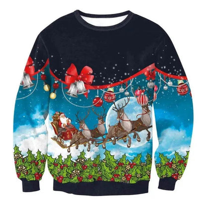 UGLY CHRISTMAS SWEATER Vacation Santa Elf Funny Womens Men Sweaters Tops Autumn Winter Clothing - www.Shopthatapp.com
