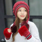 Women Cozy Knit Fleece-Feel Beanie With Ear Flaps Winter Hat Perfect For Skiing & Outdoor Activities - www.Shopthatapp.com