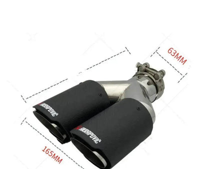 Y Model Compatible For Remus Exhaust  Pipe Tip Muffler Tips Carbon Fiber Stainless Steel Dual Outlet Tails Throat Rear Nozzle - www.Shopthatapp.com