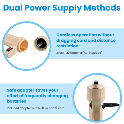 Powerful Electric Aquarium Vacuum Gravel Cleaner - www.Shopthatapp.com