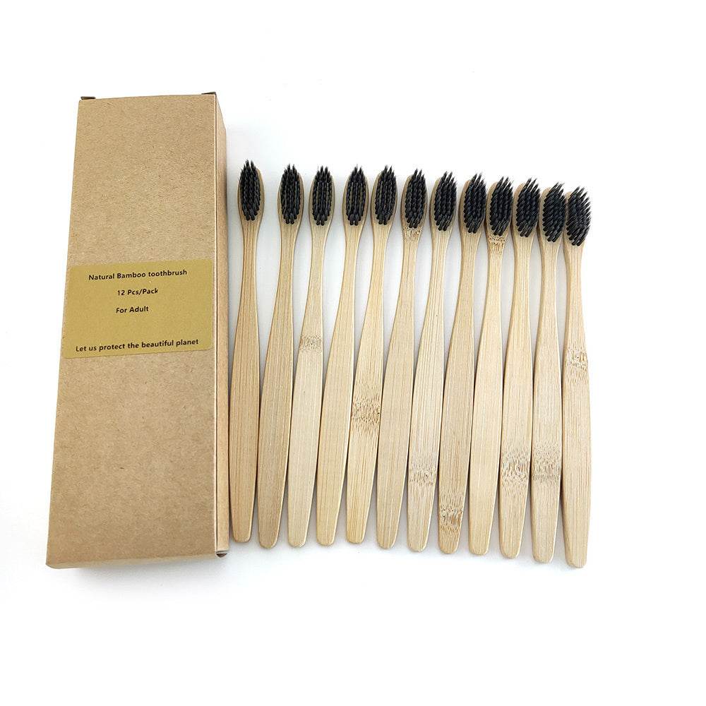 Eco friendly 12 Bamboo toothbrushes - www.Shopthatapp.com