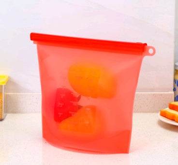 Reusable Silicone food storage bag vacuum sealed bag