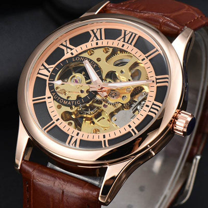 Men's Mechanical Watch Roman Scale Waterproof Fashion Business - www.Shopthatapp.com