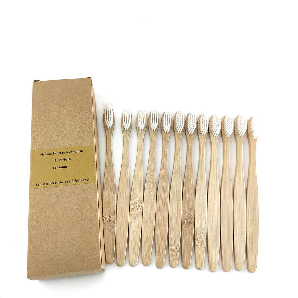Eco friendly 12 Bamboo toothbrushes - www.Shopthatapp.com