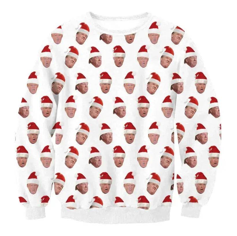 UGLY CHRISTMAS SWEATER Vacation Santa Elf Funny Womens Men Sweaters Tops Autumn Winter Clothing - www.Shopthatapp.com