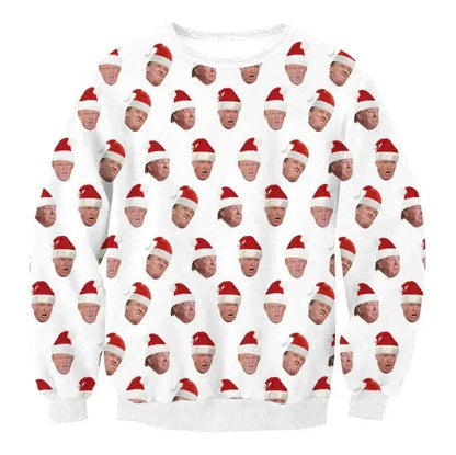 UGLY CHRISTMAS SWEATER Vacation Santa Elf Funny Womens Men Sweaters Tops Autumn Winter Clothing - www.Shopthatapp.com