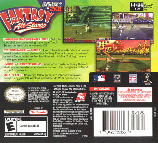 Major League Baseball 2K8:  Fantasy All-Stars (usagé) - www.Shopthatapp.com