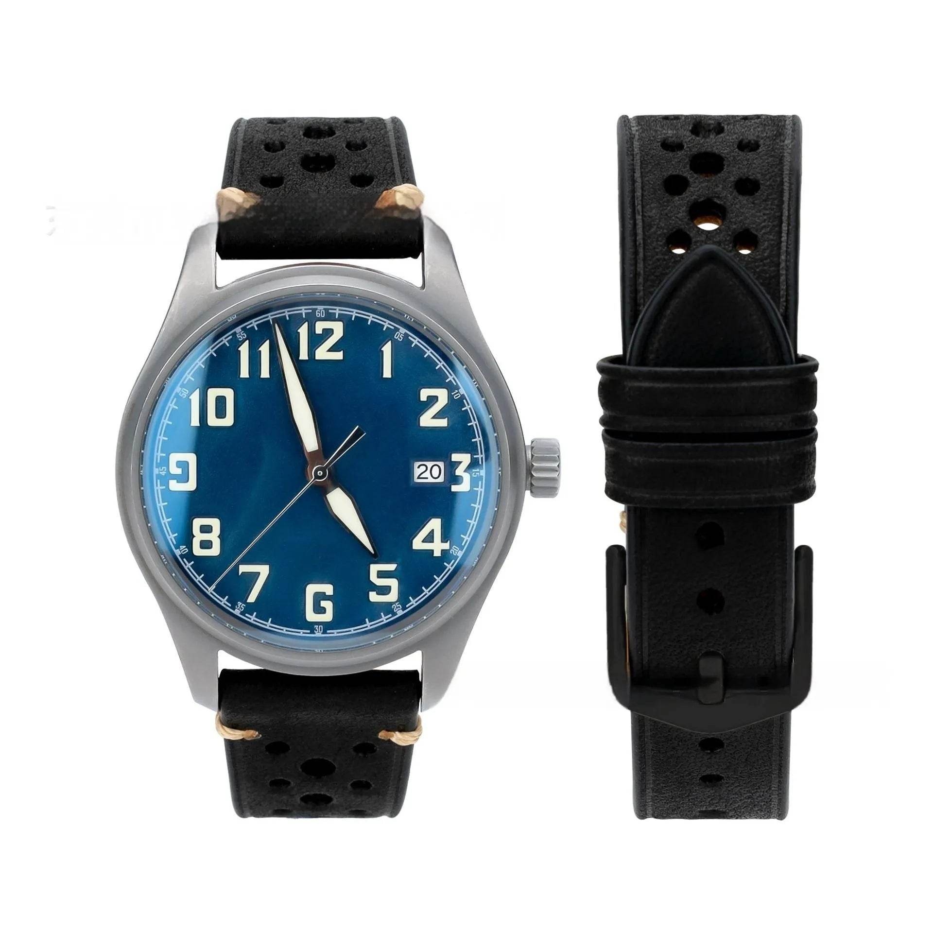 20mm Watch First Layer Cow Leather Watch Strap Retro Comfort - www.Shopthatapp.com